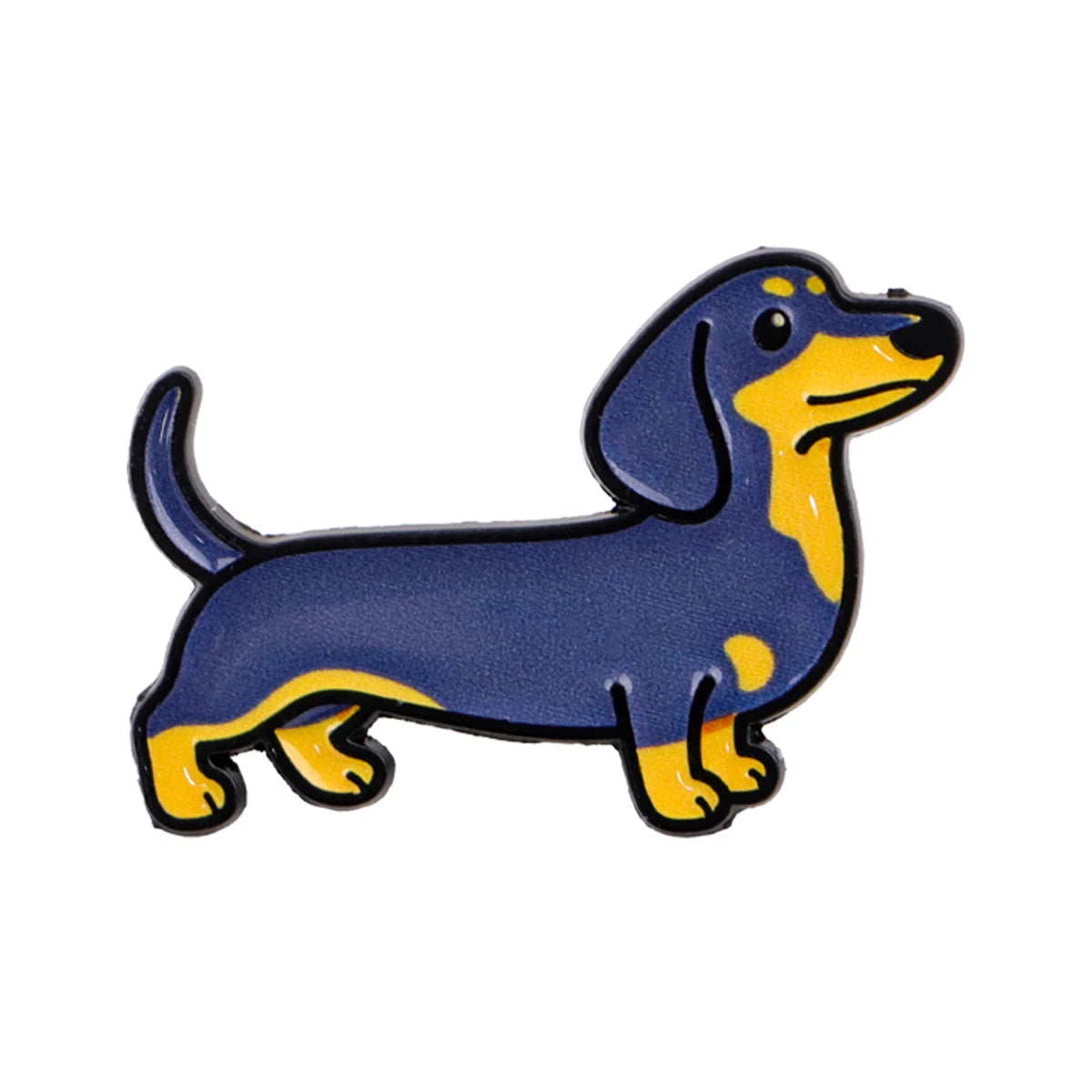 Pin's Émaillé Chien Teckel - Broche Rigolote pour Amoureux des Chiens