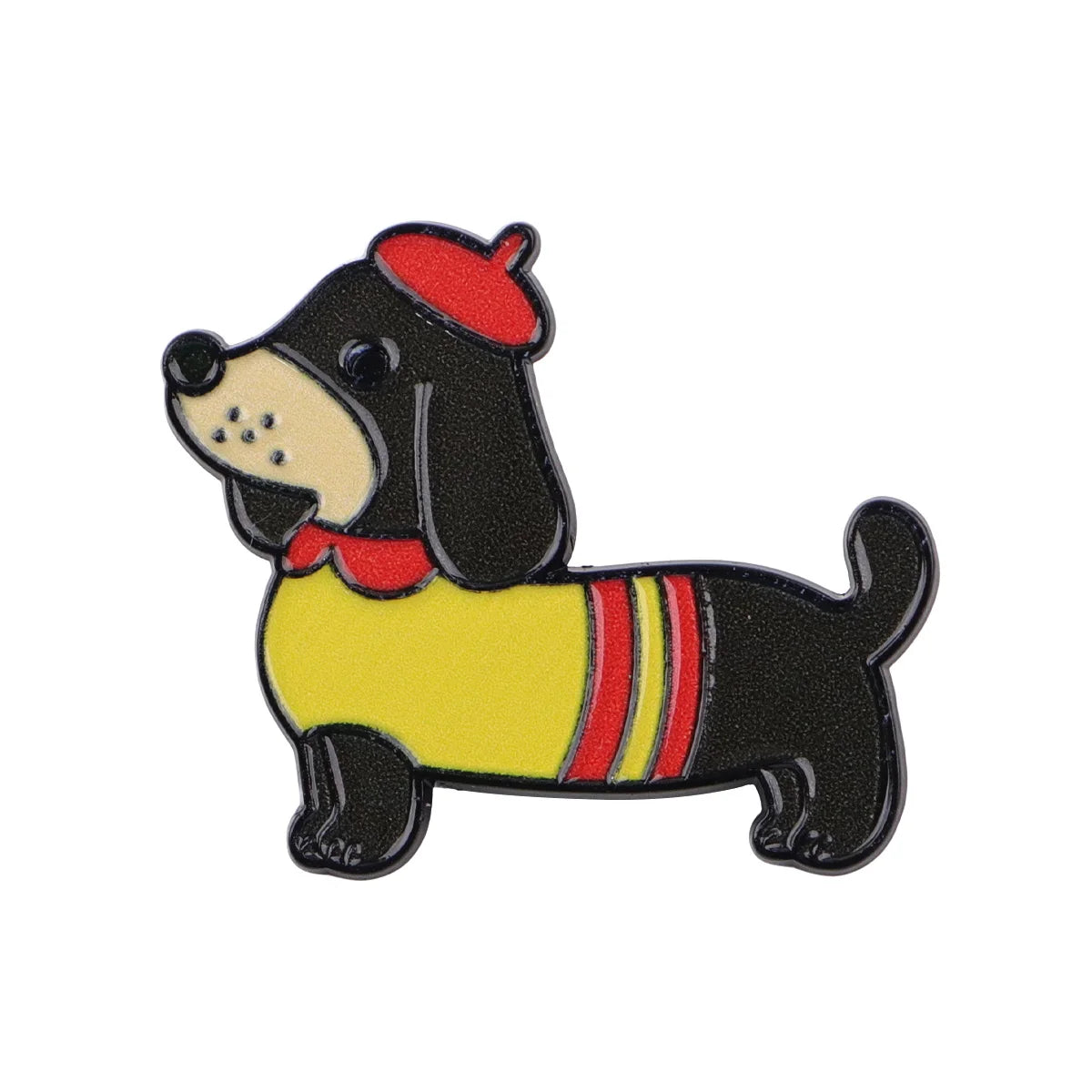 Pin's Émaillé Chien Teckel - Broche Rigolote pour Amoureux des Chiens