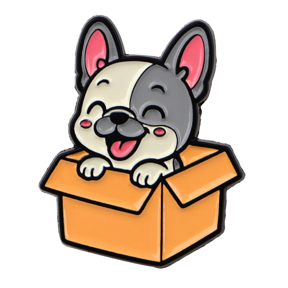 Pin's Émaillé Chien Rigolo - Broche Corgi & Bulldog pour Amoureux des Chiens