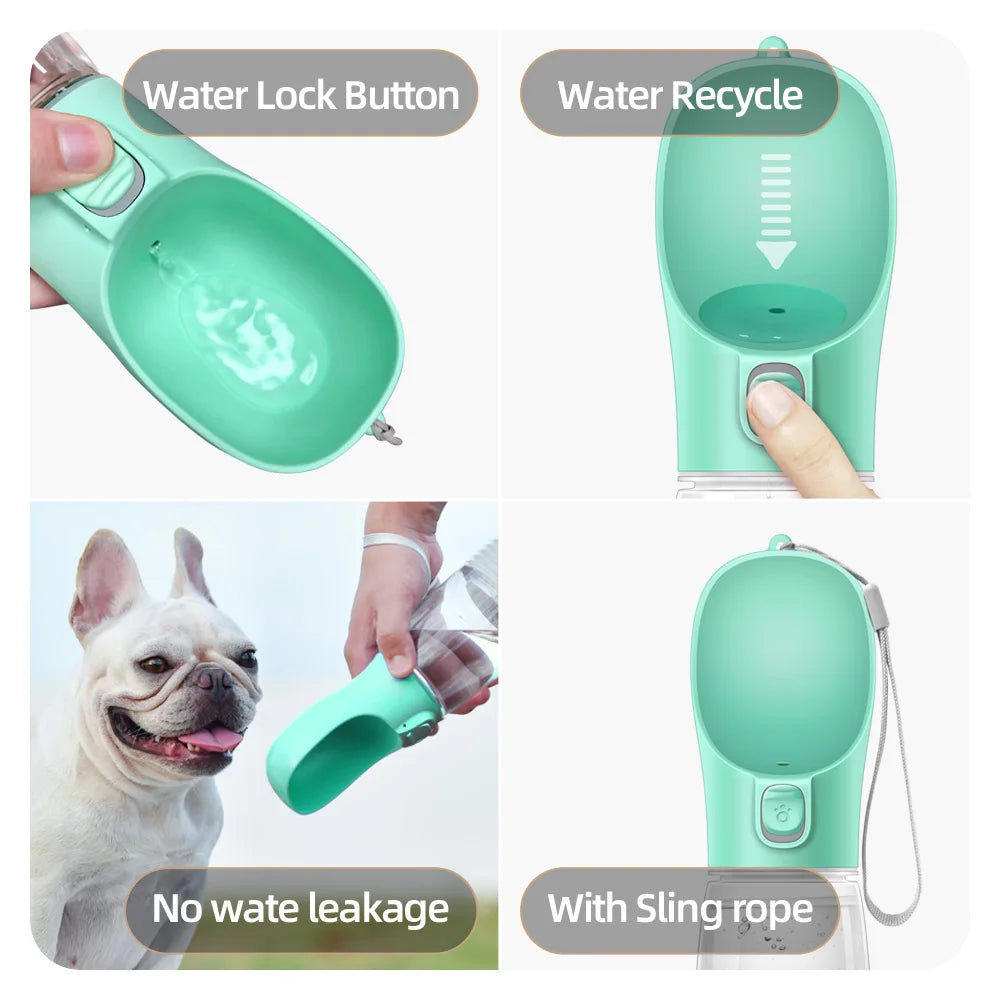 Gourde Portable pour Chien – Gourde de Voyage Anti-Fuite