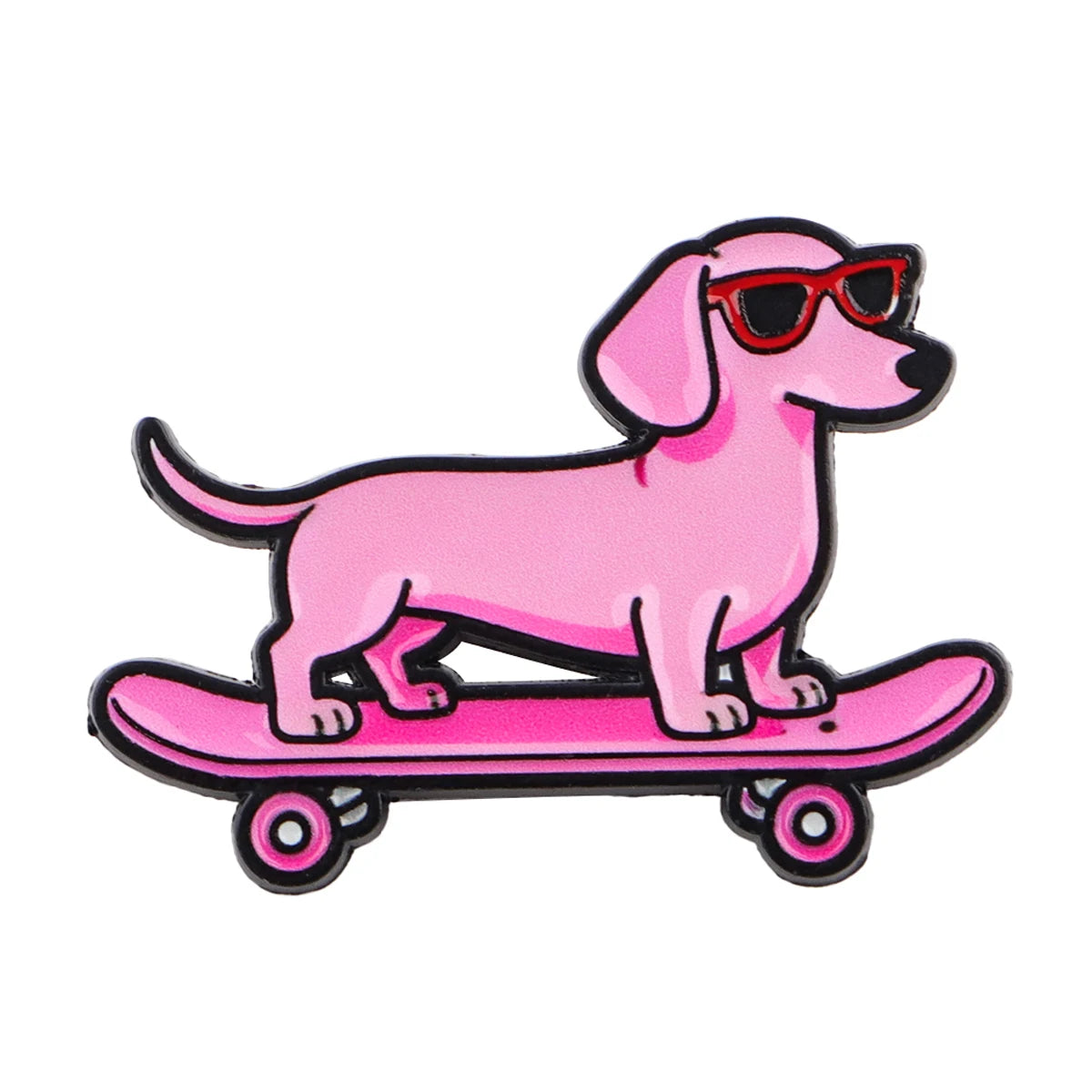 Pin's Émaillé Chien Teckel - Broche Rigolote pour Amoureux des Chiens
