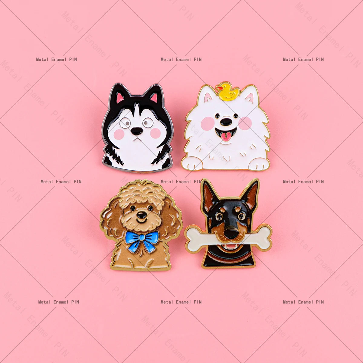 Pin's Émaillé Bouledogue, Corgi & Teckel - Broche Amoureux des Chiens