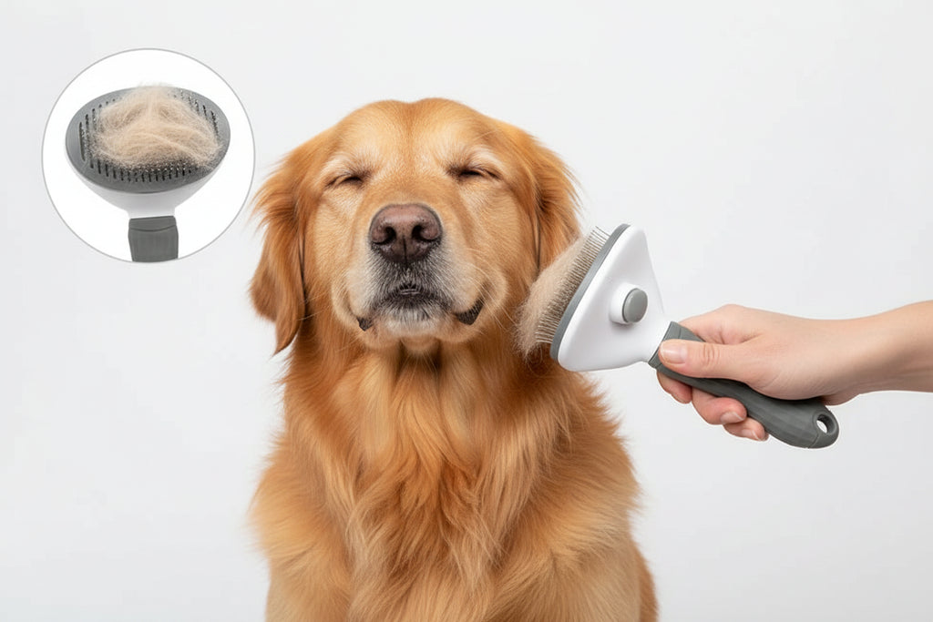 Brosse Auto-Nettoyante pour Chien et Chat - Anti-Poils & Nœuds
