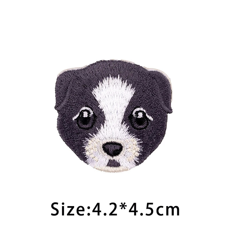 Écusson Brodé Chien Kawaii à Repasser - Border Collie & Berger