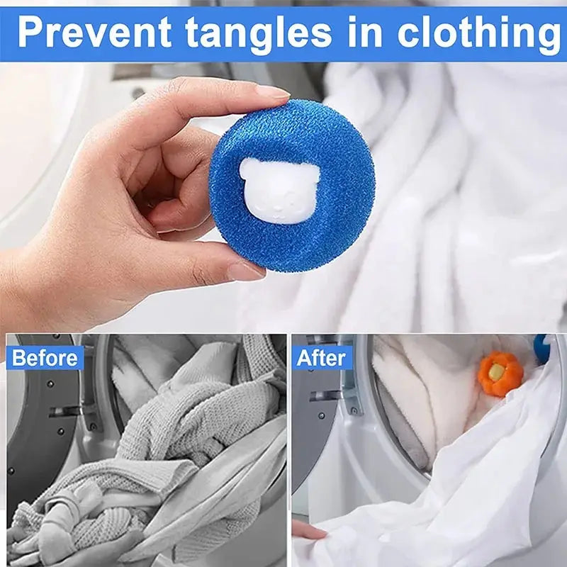 Boules Attrape-Poils pour Machine à Laver – Lot Réutilisable