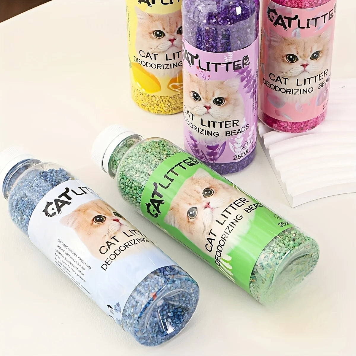 Billes Désodorisantes pour Litière de Chat - Anti-Odeurs Maison