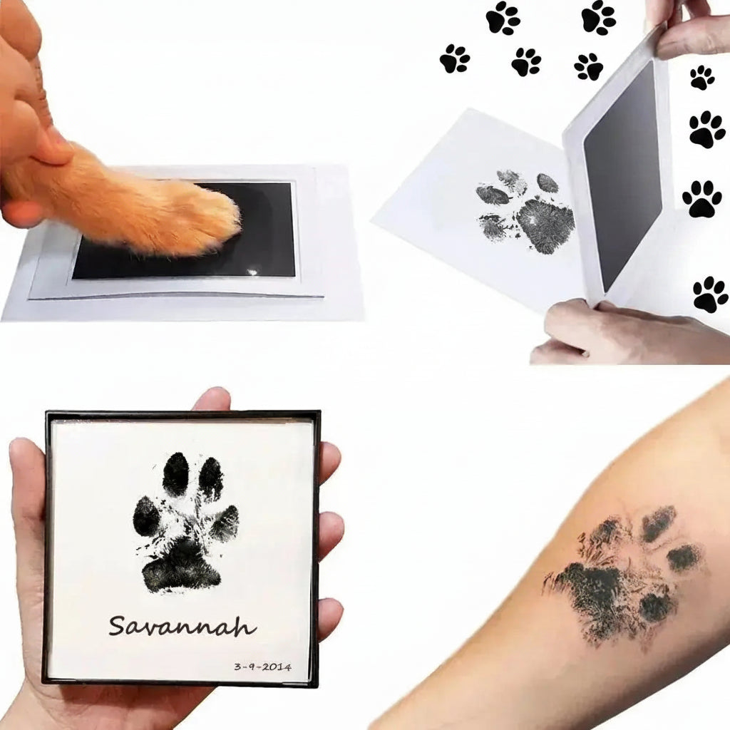 Kit Empreinte de Patte Sans Encre – Souvenir à Encadrer pour Chien & Chat