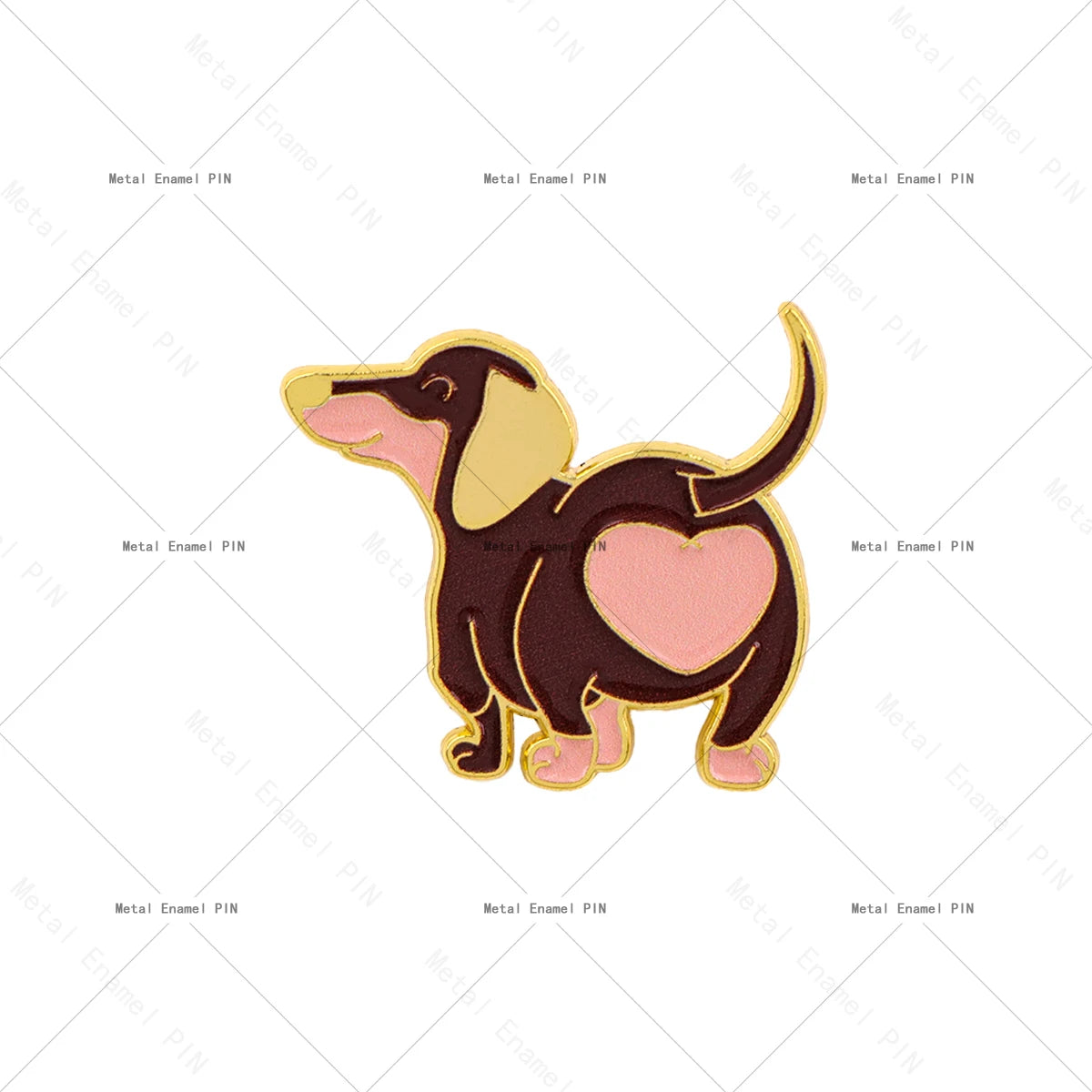 Pin's Émaillé Bouledogue, Corgi & Teckel - Broche Amoureux des Chiens