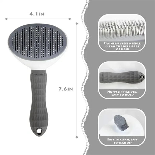 Brosse Auto-Nettoyante pour Chien et Chat - Anti-Poils & Nœuds