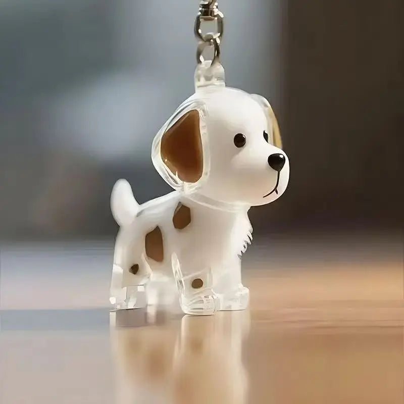 Porte-clés Chien Mignon en Résine - Bijou Fantaisie Idée Cadeau