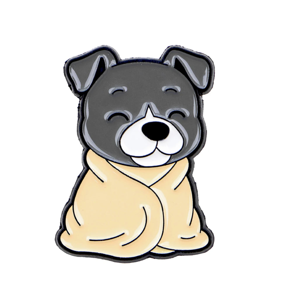 Pin's Émaillé Chien Rigolo - Broche Corgi & Bulldog pour Amoureux des Chiens