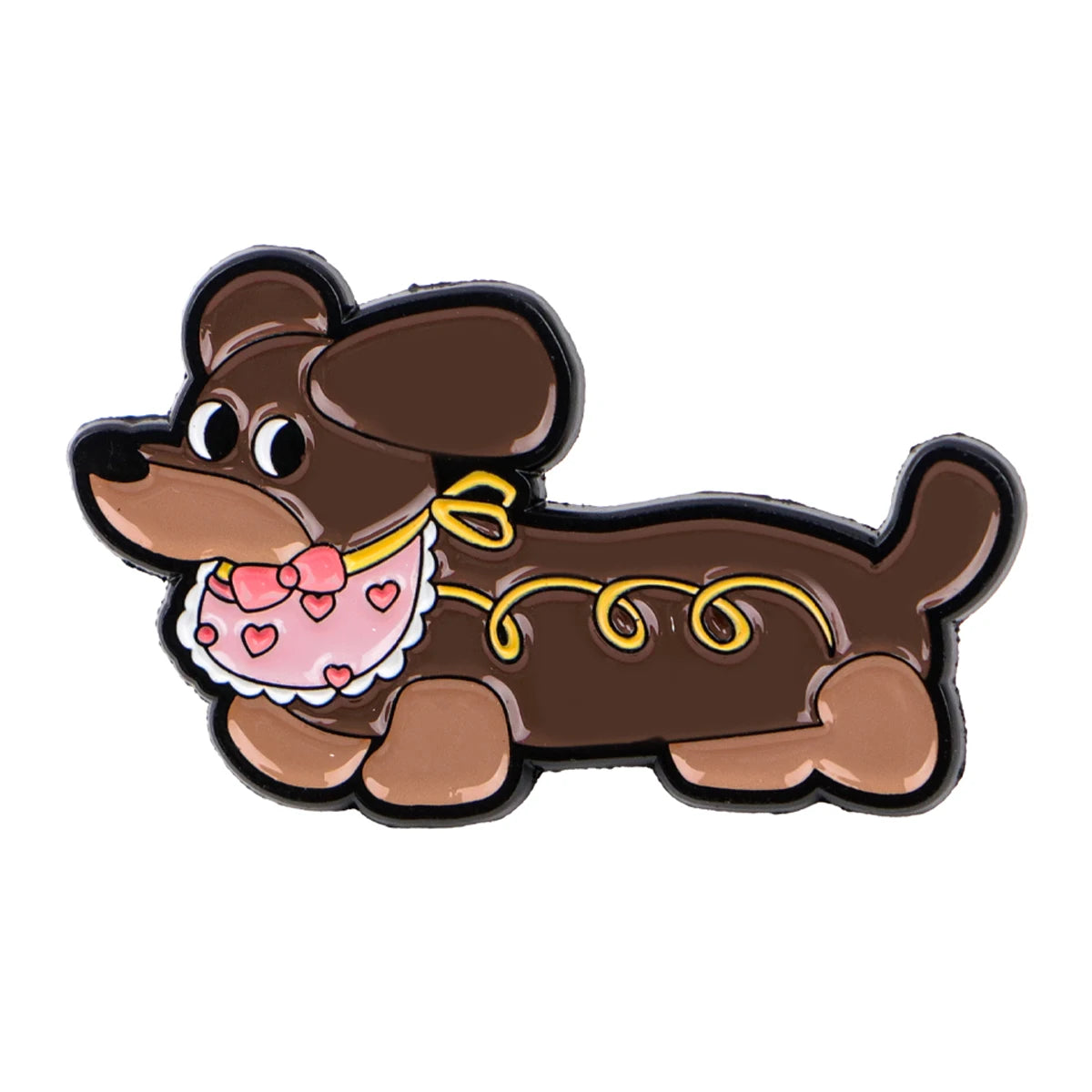 Pin's Émaillé Chien Teckel - Broche Rigolote pour Amoureux des Chiens