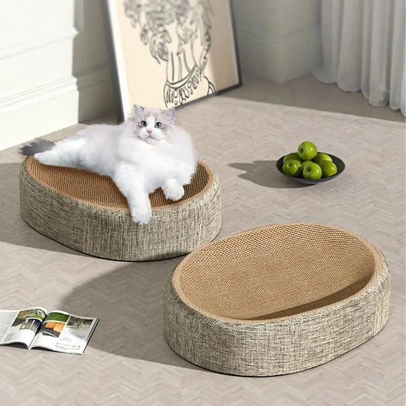 Griffoir Ovale 2 en 1 pour Chat - Repos & Griffades