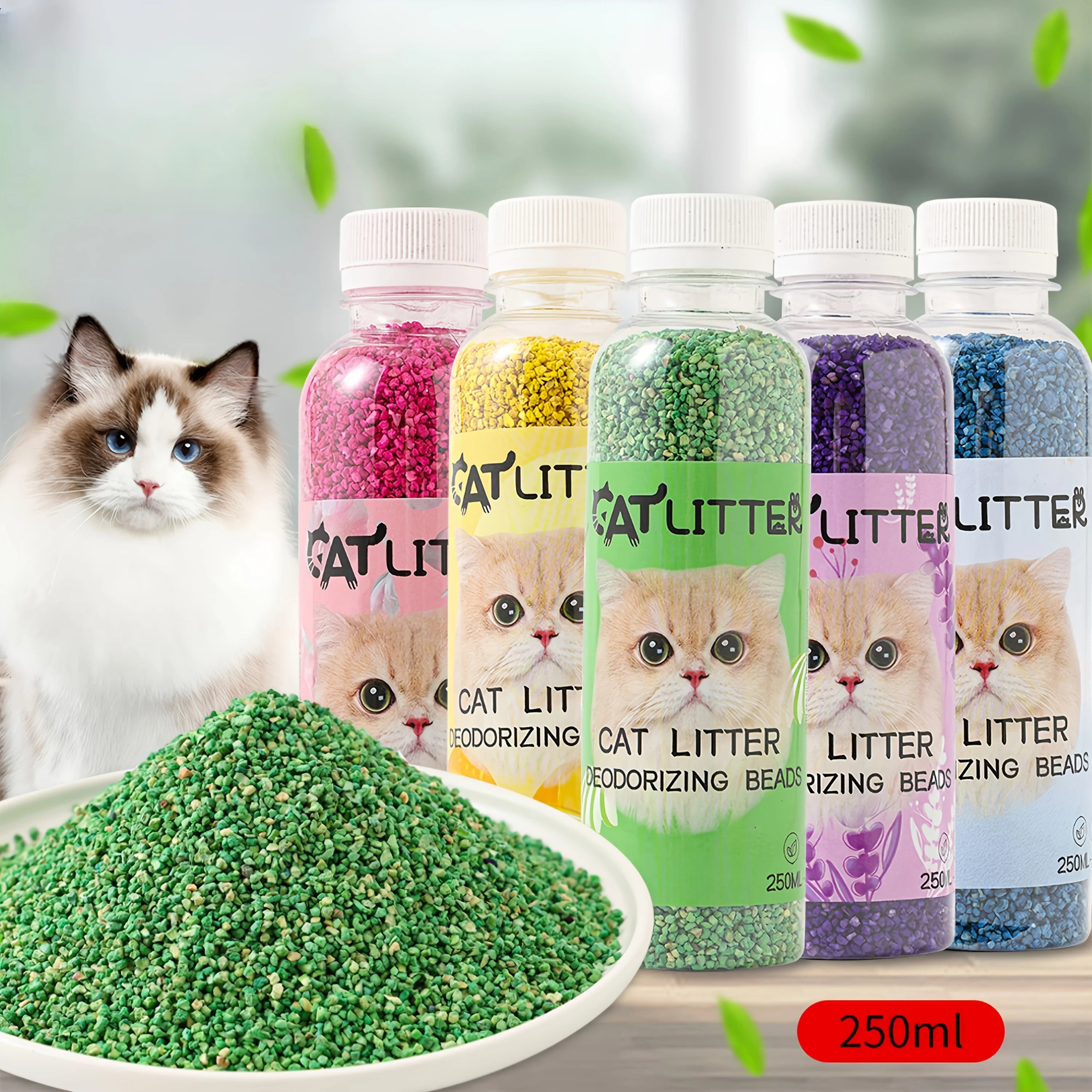 Billes Désodorisantes pour Litière de Chat - Anti-Odeurs Maison