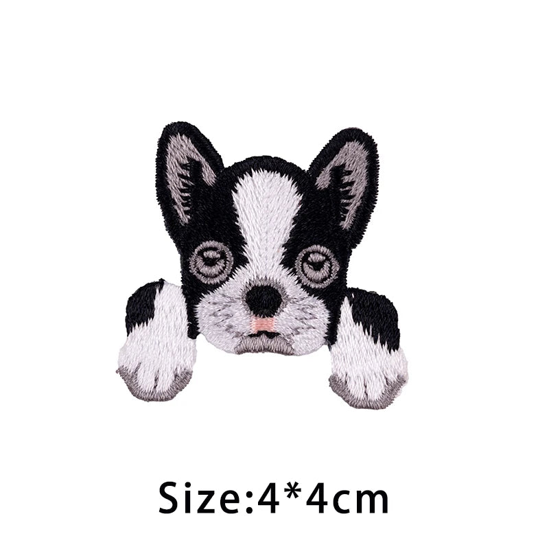 Écusson Brodé Chien Kawaii à Repasser - Border Collie & Berger