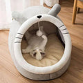 Niche Douillette pour Chat et Petit Chien - Coussin Amovible Lavable
