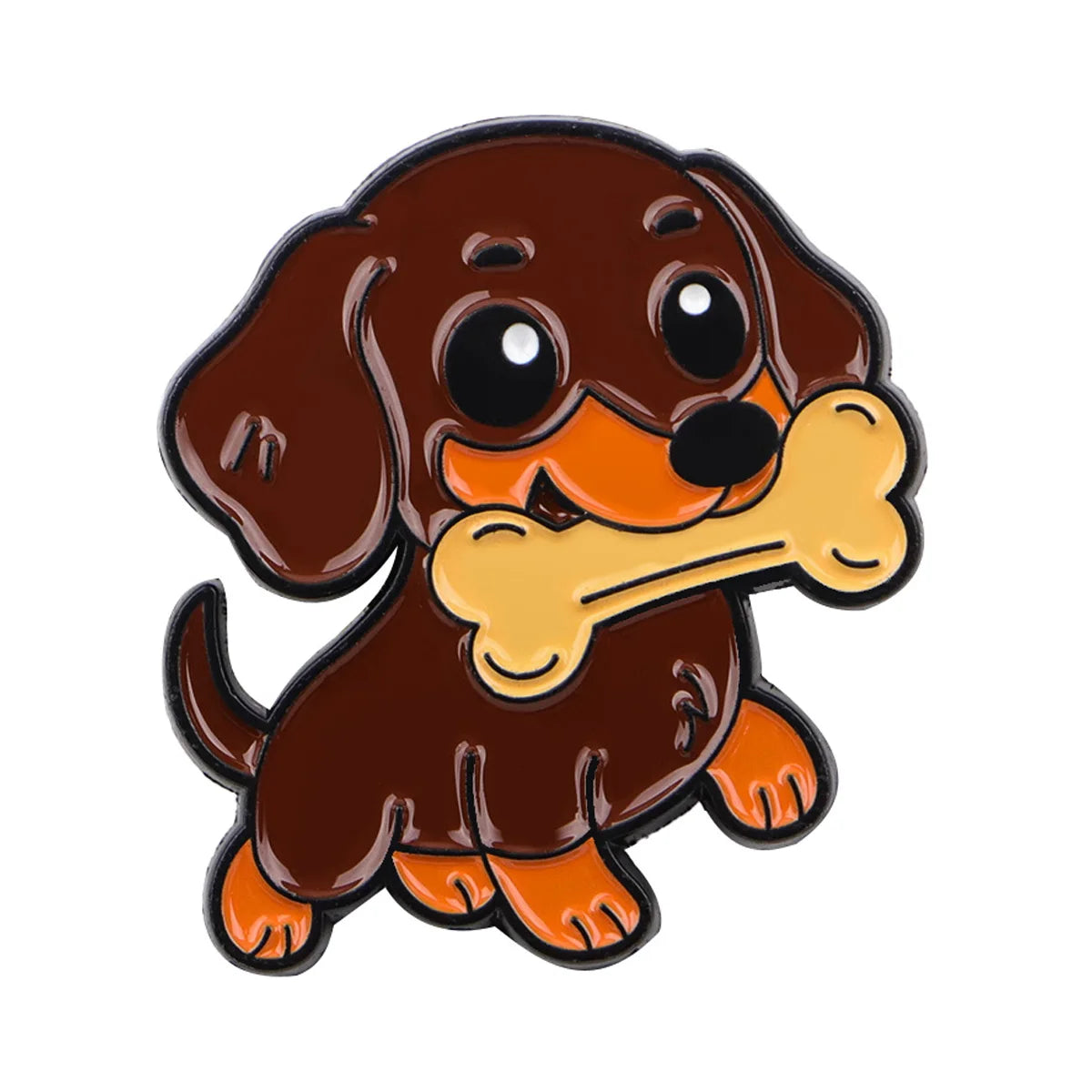 Pin's Émaillé Chien Rigolo - Broche Corgi & Bulldog pour Amoureux des Chiens