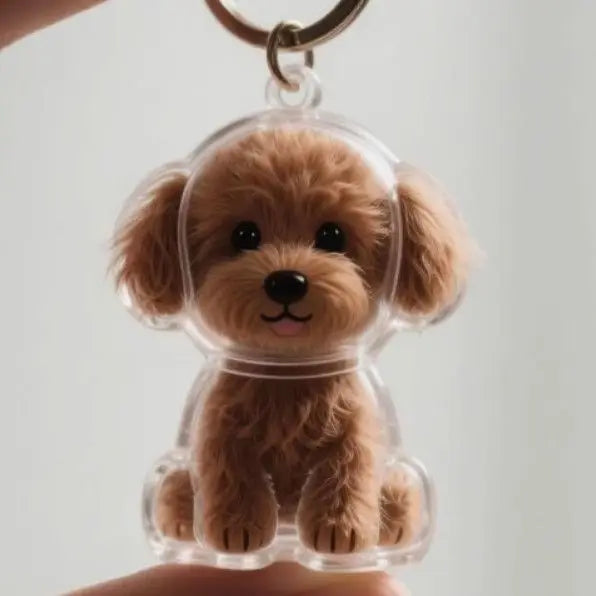 Porte-clés Chien Mignon en Résine - Bijou Fantaisie Idée Cadeau