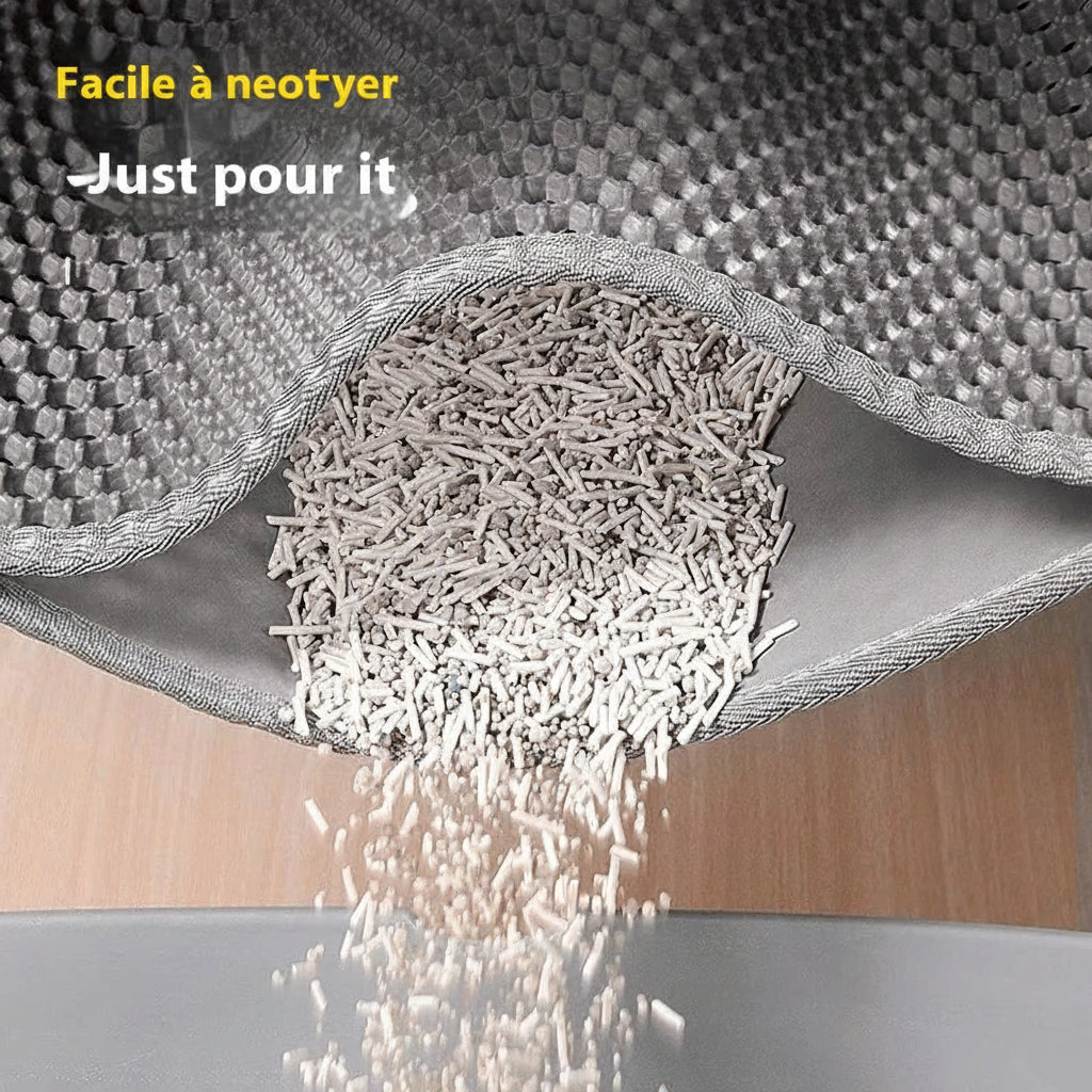 Tapis de Litière Chat XL Imperméable et Antidérapant Lavable
