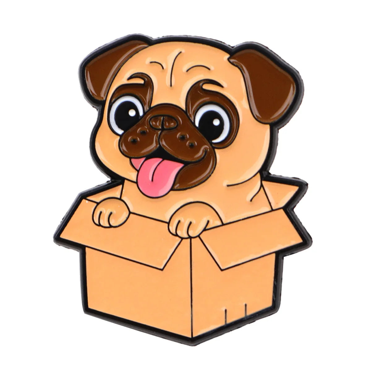 Pin's Émaillé Chien Rigolo - Broche Corgi & Bulldog pour Amoureux des Chiens