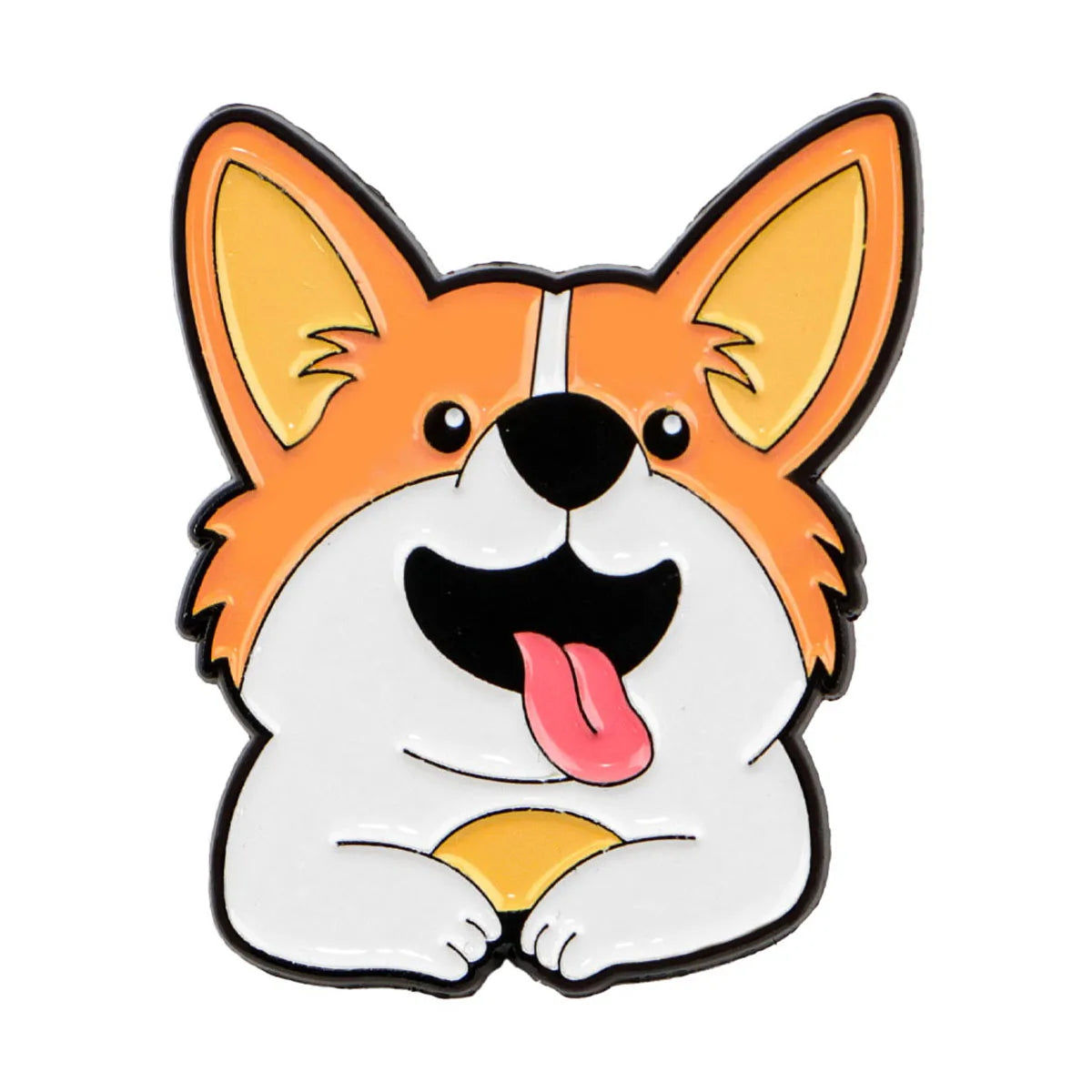 Pin's Émaillé Chien Rigolo - Broche Corgi & Bulldog pour Amoureux des Chiens