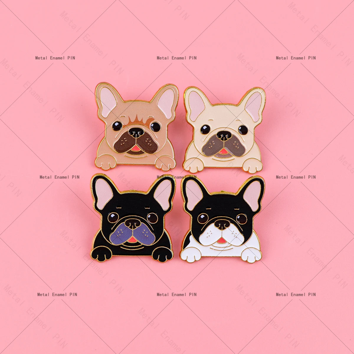 Pin's Émaillé Bouledogue, Corgi & Teckel - Broche Amoureux des Chiens