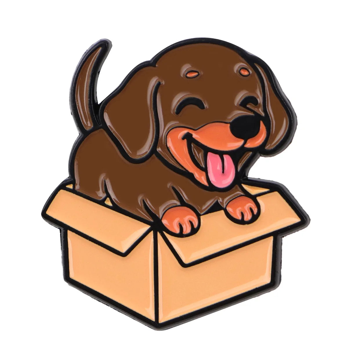 Pin's Émaillé Chien Rigolo - Broche Corgi & Bulldog pour Amoureux des Chiens