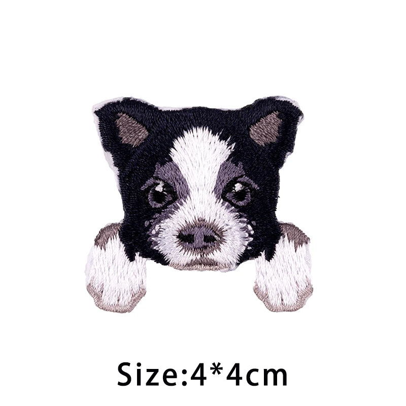 Écusson Brodé Chien Kawaii à Repasser - Border Collie & Berger